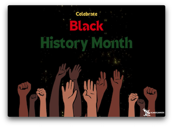 Black History Month hands in the air